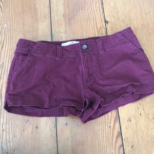 Hollister Maroon Shorts
